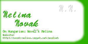 melina novak business card